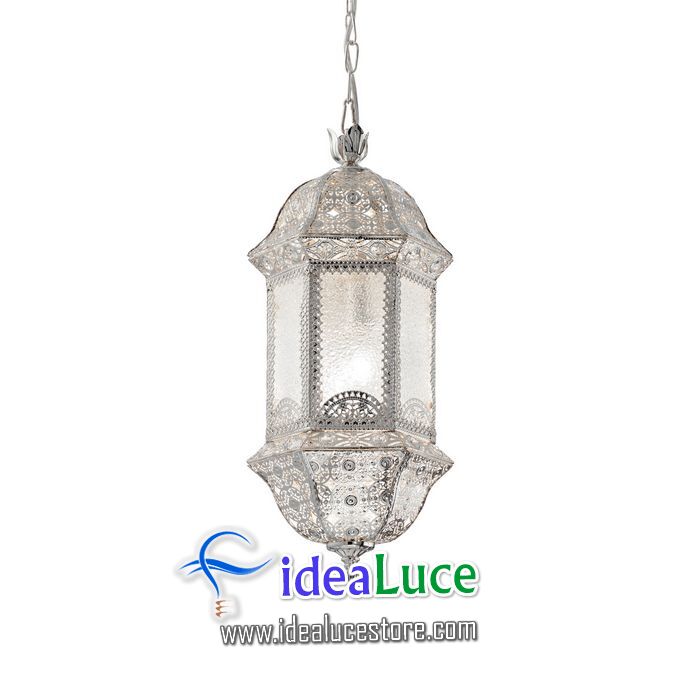 Lampadario sospensione Ideal Lux Marrakech SP2 ARGENTO 135175