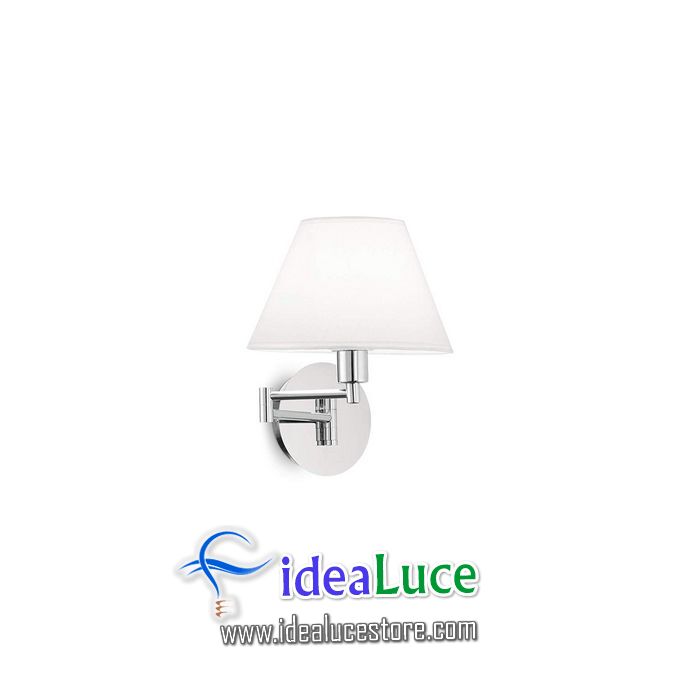 Lampada da parete Applique Ideal Lux Beverly Ap1 Ottone Satinato 140247