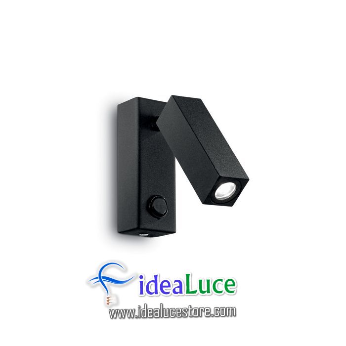 Lampada da parete Applique Ideal Lux Page AP1 SQUARE NERO 142241