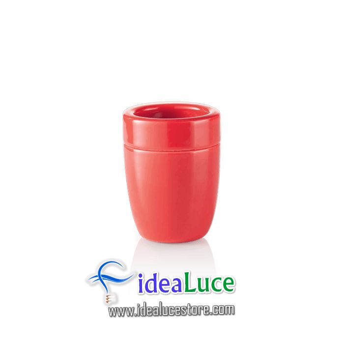 Portalampada E27 Ceramica Rosso Ideal Lux 155111