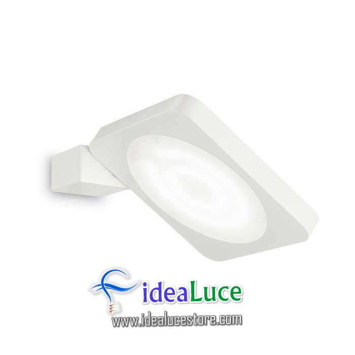 lampada da parete applique ideal lux flap ap1 square bianco 155418