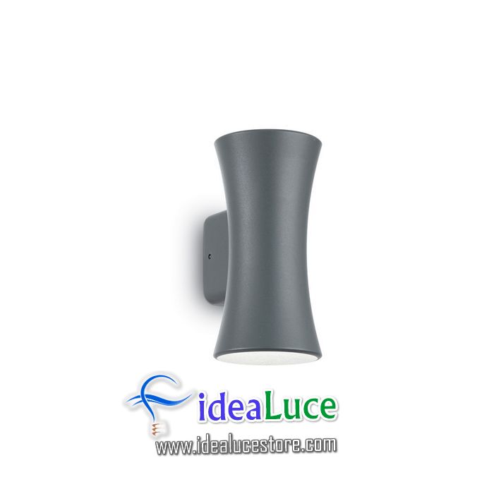 Lampada da parete Applique Ideal Lux Lab AP2 ANTRACITE 161556