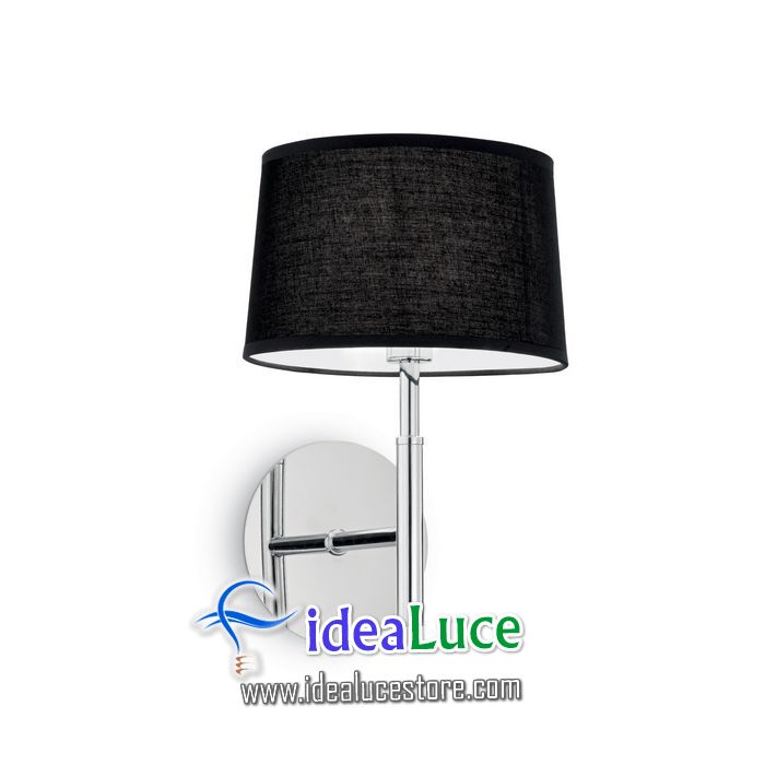 Lampada da parete Applique Ideal Lux Hilton AP1 NERO 164601