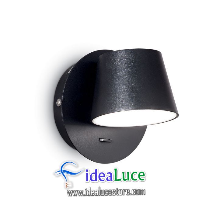Lampada da parete Applique Ideal Lux Gim AP1 NERO 167121