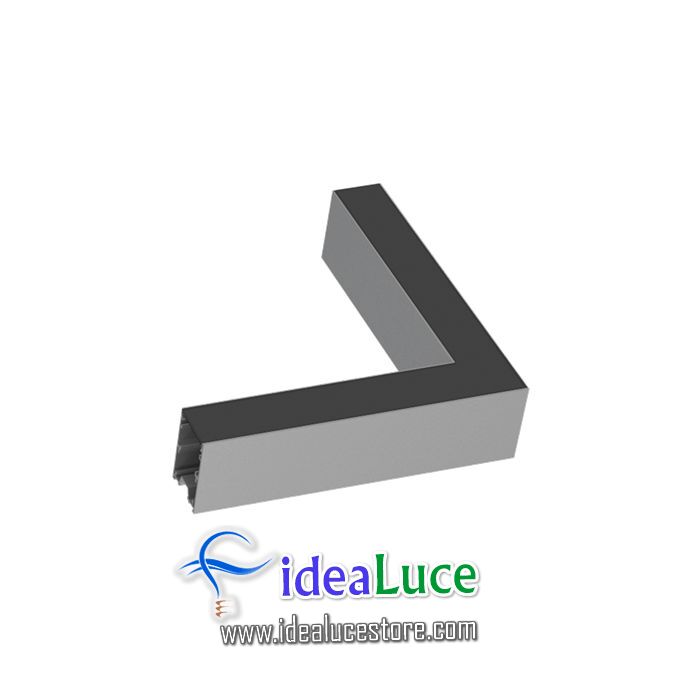 Fluo Corner Blinded Aluminum Ideal Lux 191478