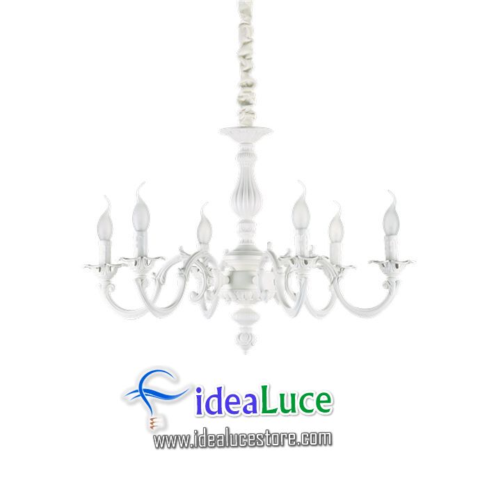 lampadario sospensione ideal lux justine sp6 197500 197500