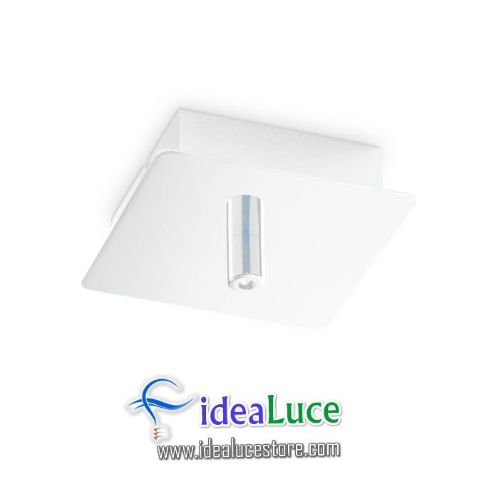Bilanciere Ideal Lux Rosone Metallo Luce Square Bianco 203232