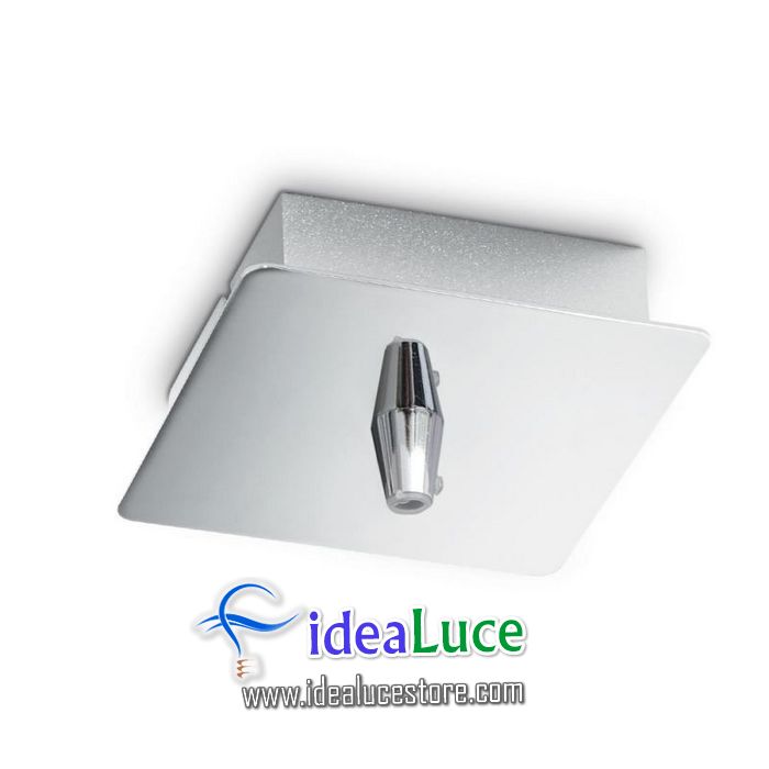 Rosone Metallo Luce Square Cromo Ideal Lux 203256