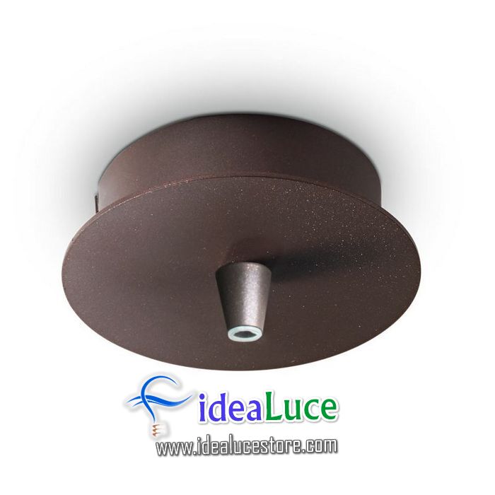 Rosone Metallo Luce Round Marrone Ideal Lux 203270