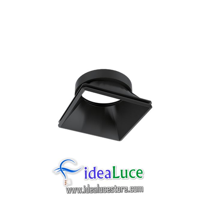 Faretto da incasso Ideal Lux Dynamic Reflector Square Fixed Black 211824
