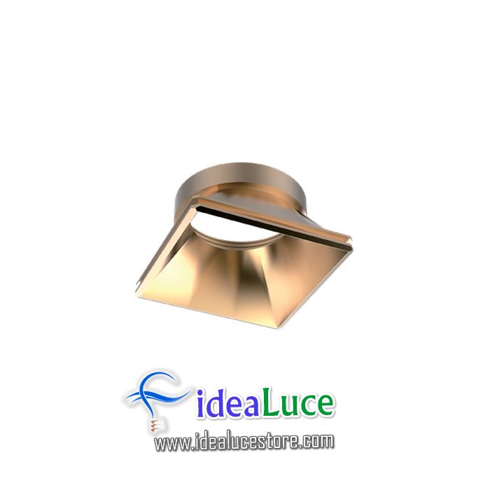 Faretto da incasso Ideal Lux Dynamic Reflector Square Fixed Gold 211831