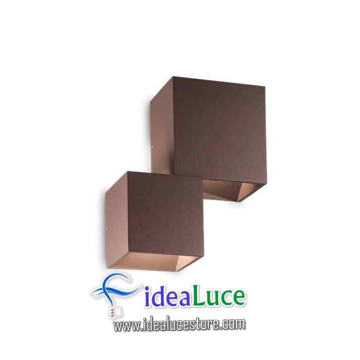 Lampada da parete Applique Ideal Lux Rubik Ap2 Coffee 213255