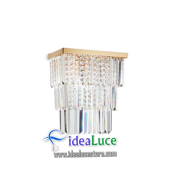 Lampada da parete Applique Ideal Lux Martinez Ap3 Oro 213545