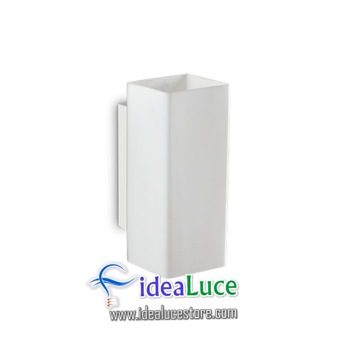 Lampada da parete Applique Ideal Lux Paul Ap2 Square Bianco 231129
