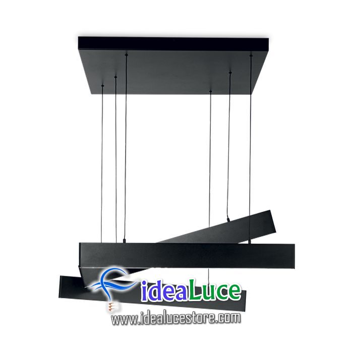 Lampadario sospensione Ideal Lux Desk Sp3 Nero 231235