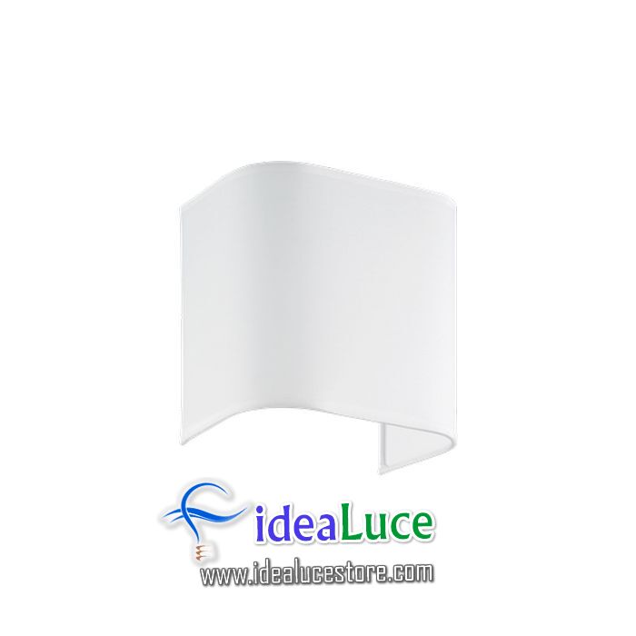 Lampada da parete Applique Ideal Lux Gea Paralume Ap2 Bianco 239576