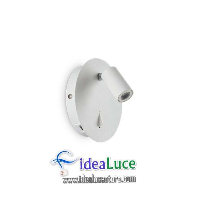 Lampada da parete Applique Ideal Lux Gea Ap1 Round Bianco 239682