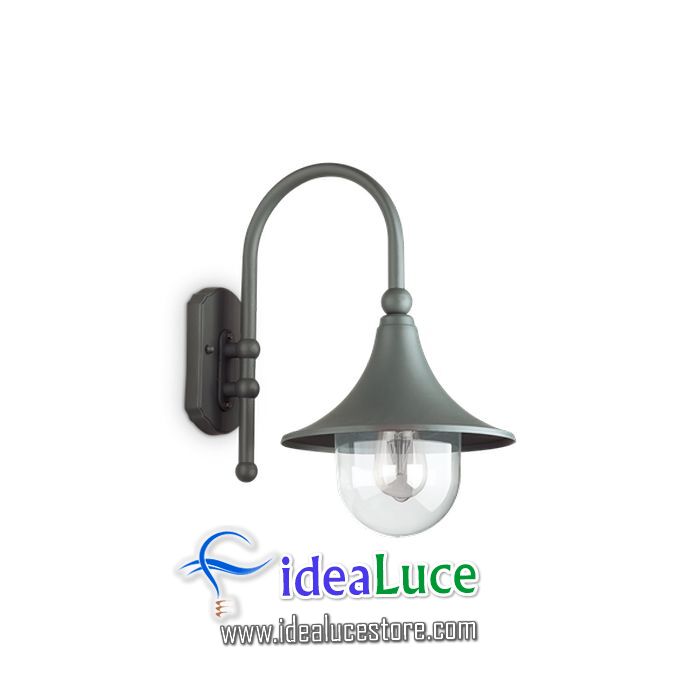 Lampada da parete Applique Ideal Lux Cima Ap1 Antracite 246819