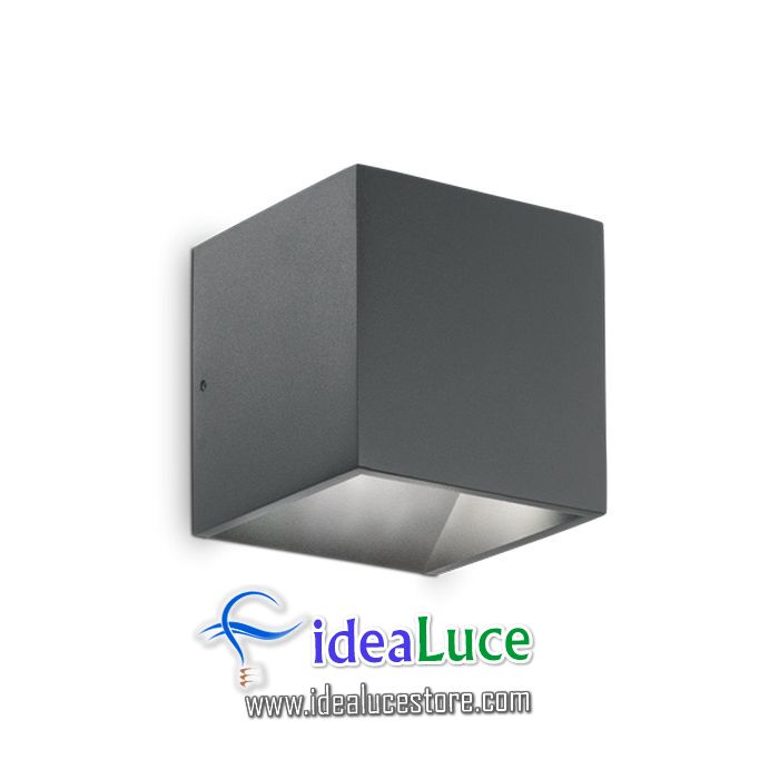 Lampada da parete Applique Ideal Lux Rubik Ap1 Antracite 3000k 247083
