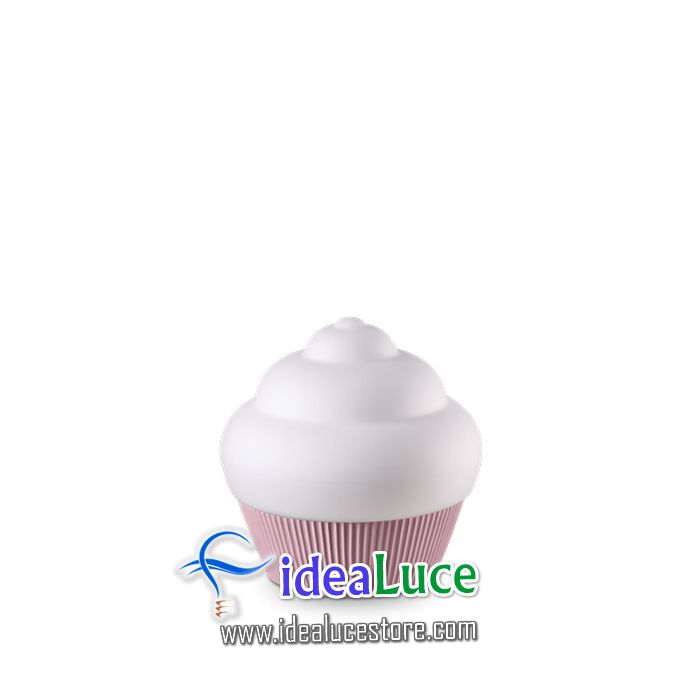 lampada da tavolo ideal lux cupcake tl1 small rosa 248486 248486