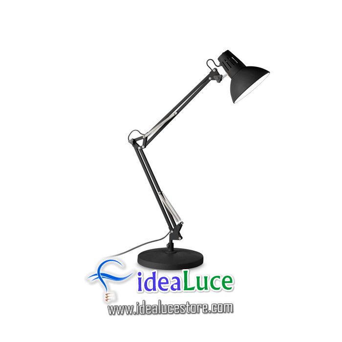 Lampada da tavolo Ideal Lux Wally Tl1 Total Black 265278