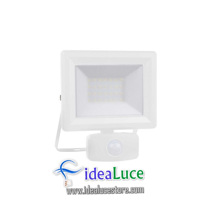 Lampada da parete Applique Ideal Lux Flood Ap Sensor 20w Wh 269108