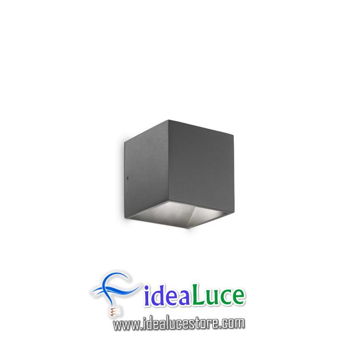 Lampada da parete Applique Ideal Lux Rubik Ap1 D07 Antracite 4000k 269207