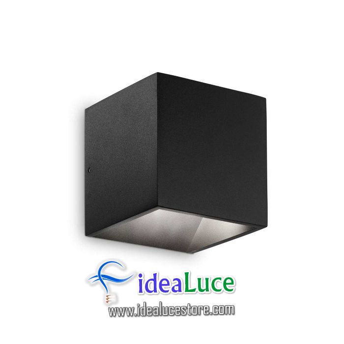 Lampada da parete Applique Ideal Lux Rubik Ap1 D10 Nero 3000k 269320