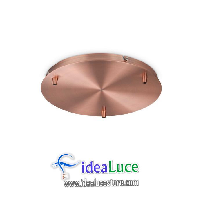 Rosone Standard 3 Luci Rame Brunito Ideal Lux 285627