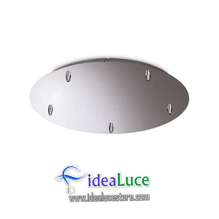 Rosone Standard 5 Luci Cromo Ideal Lux 285641