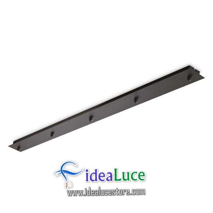 Rosone Lineare 5 Luci Nero Ideal Lux 285702