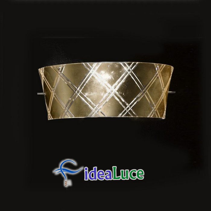 Lampada da Parete Applique Metal Lux Corallo Oro 196.111.51