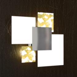 Plafoniera Top Light Shadow Foglia Oro 1088 PL 45 FO