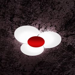 Plafoniera Top Light Clover Rosso Cromo 1114/100RO
