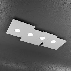 Plafoniera Top Light Plate Led Grigia 1129/PL4 R GR