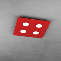 Plafoniera Top Light Path Led Rosso 1141/PL4 RO