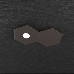 Plafoniera Top Light Hexagon Led Marrone 1142/1L1D MA