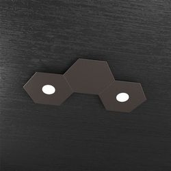Plafoniera Top Light Hexagon Led Marrone 1142/2L1D MA A1