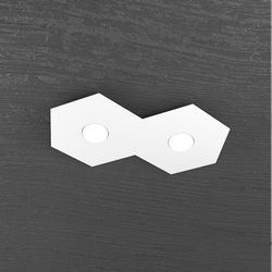 Plafoniera Top Light Hexagon Led Bianco 1142/2L BI