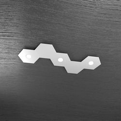 Plafoniera Top Light Hexagon Led Grigio 1142/3L2D GR A3