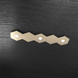 Plafoniera Top Light Hexagon Led Sabbia 1142/3L2D SA A1