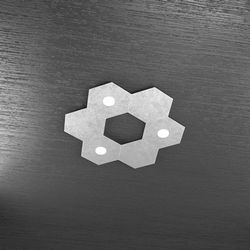 Plafoniera Top Light Hexagon Led Argento 1142/3L3D FA A2