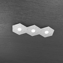 Plafoniera Top Light Hexagon Led Foglia Argento 1142/3L FA A1 Plafoniera Top Light Hexagon Led Foglia Argento 1142/3L FA A1