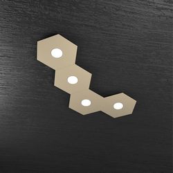 Plafoniera Top Light Hexagon Led Sabbia 1142/4L SA A3