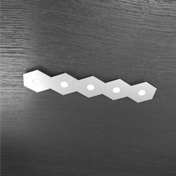 Plafoniera Top Light Hexagon Led Grigio 1142/5L GR A1