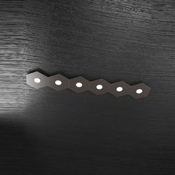 Plafoniera Top Light Hexagon Led Marrone 1142/6L MA A1