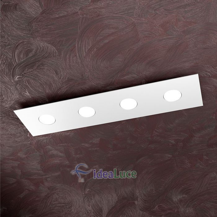 Plafoniera Top Light Area Led Bianca 1127/PL4 R BI