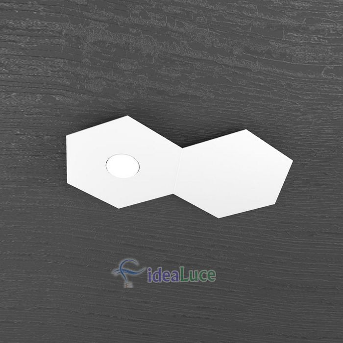 Plafoniera Top Light Hexagon Led Bianco 1142/1L1D BI