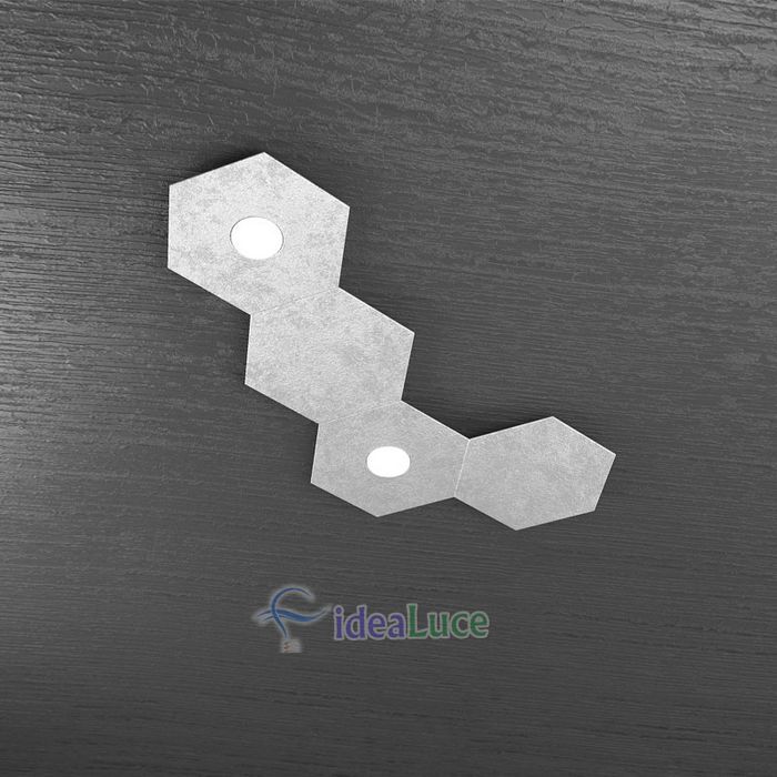 Plafoniera Top Light Hexagon Led Argento 1142/2L2D FA A3 Plafoniera Top Light Hexagon Led Argento 1142/2L2D FA A3