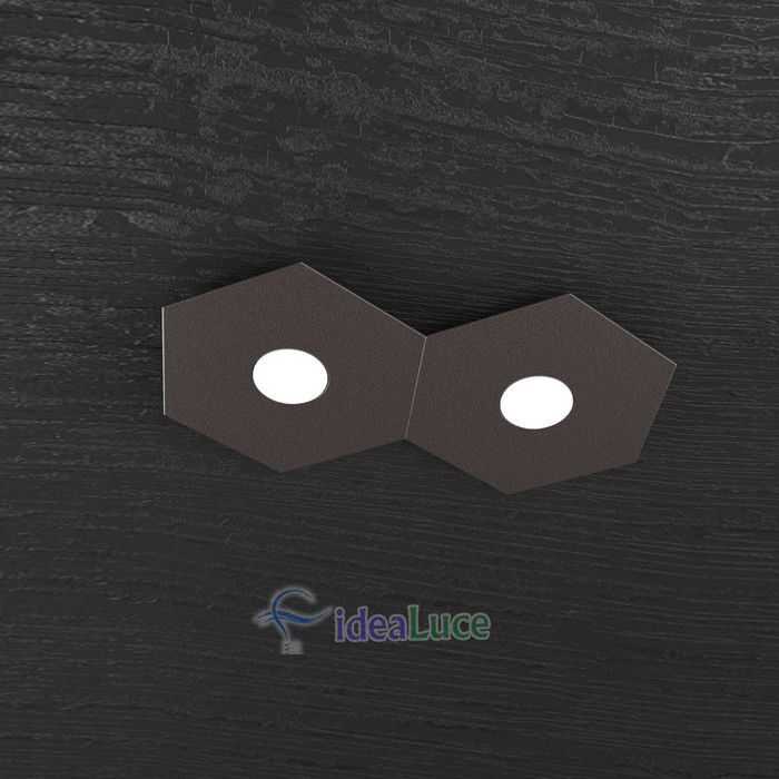 Plafoniera Top Light Hexagon Led Marrone 1142/2L MA Plafoniera Top Light Hexagon Led Marrone 1142/2L MA